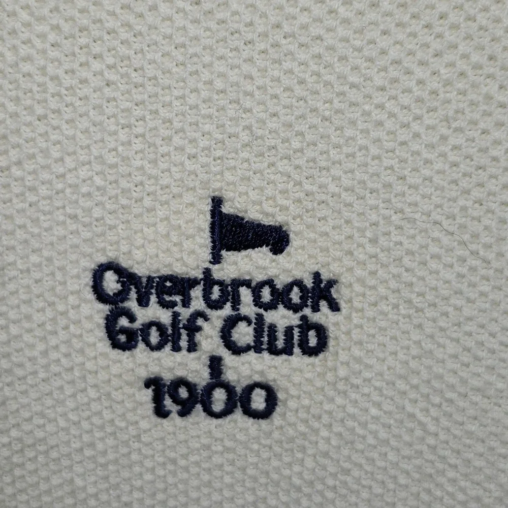 Polo Golf Ralph Lauren Vest Mens XL Overbrook Golf Club Sleeveless Ivory**LOGO**